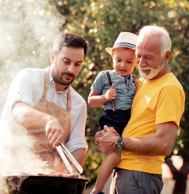 Family grilling